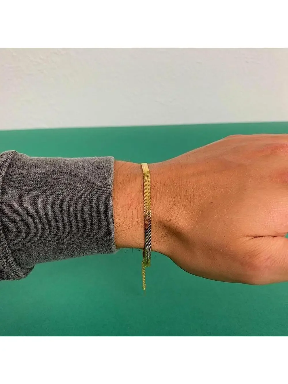 Vintage Y2K Gold Stainless Steel Steel Bracelet